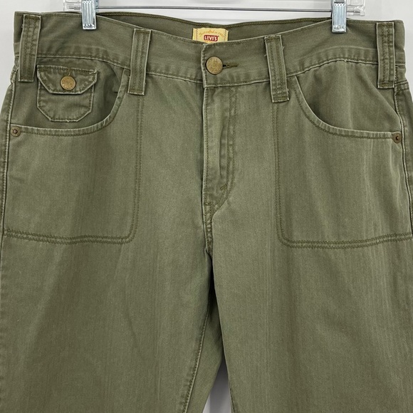 Women’s Levi’s Green Cotton Twill Pant 16 Long - Picture 3 of 8